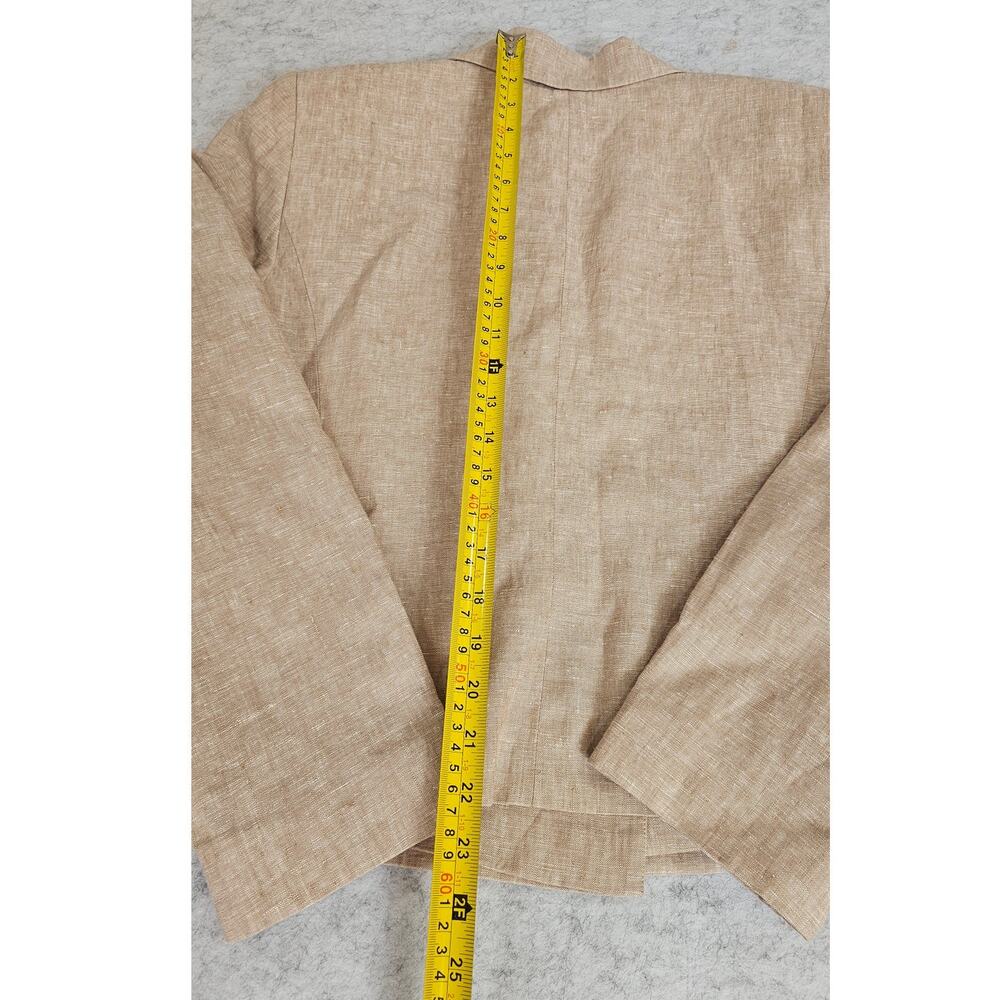 Talbots Cropped 100% Linen Blazer Jacket, 6 Button, Womens Sz 16, New, NWT - Picture 10 of 12